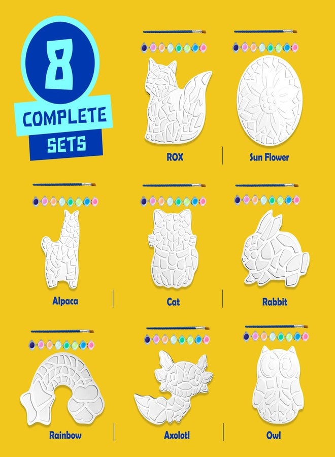 مجموعة EggSun المكونة من 8 قطع من أحجار الممرات للتلوين والرسم للأطفال من عمر 4 إلى 6 سنوات، أحجار حديقة يمكنك تلوينها بنفسك، أعمال فنية وحرفية من السيراميك بألوان قوس قزح للأولاد والبنات من عمر 4 إلى 12 سنة، هدايا عيد ميلاد - Image 4